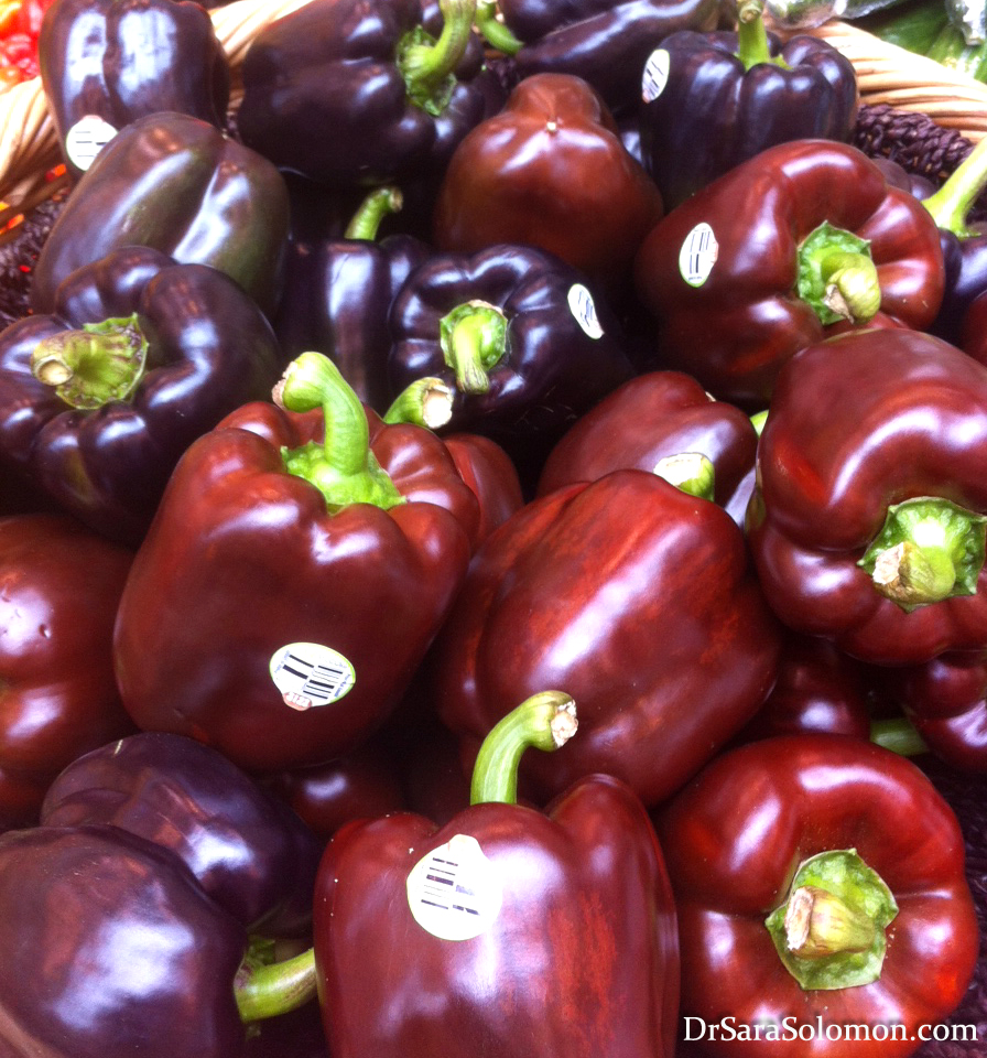 chocolate and purple peppers