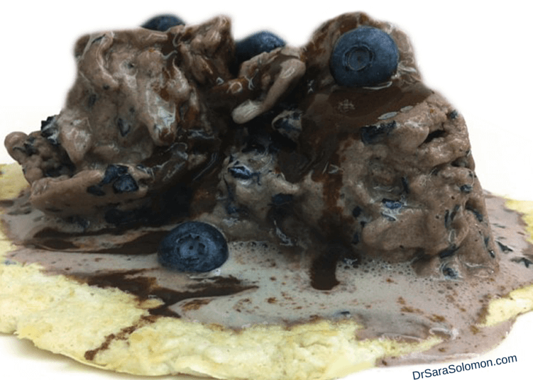 Version 2: chocolate blueberry ice cream crepe