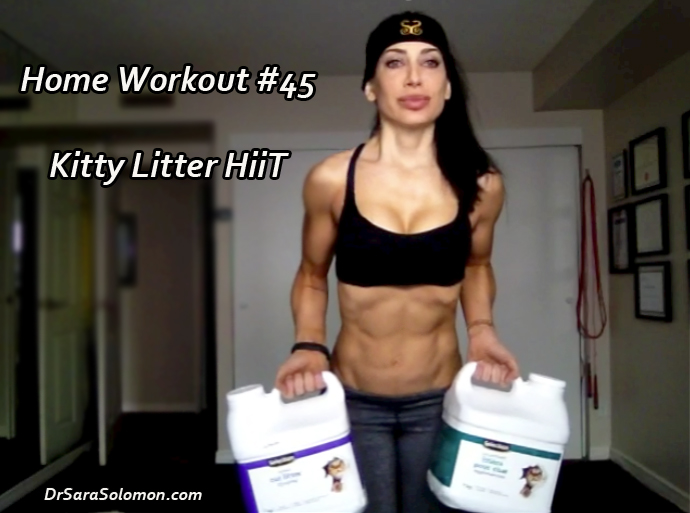 kitty litter home workout hiit