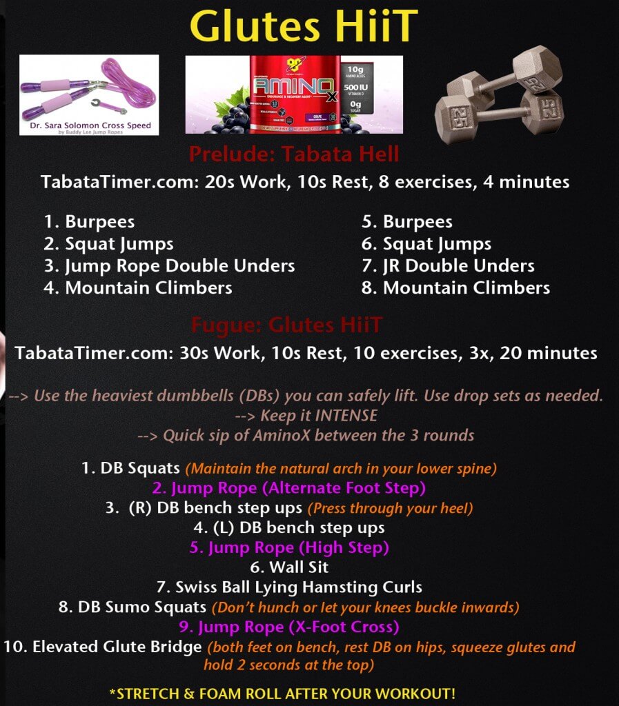 workout poster glutes hiit