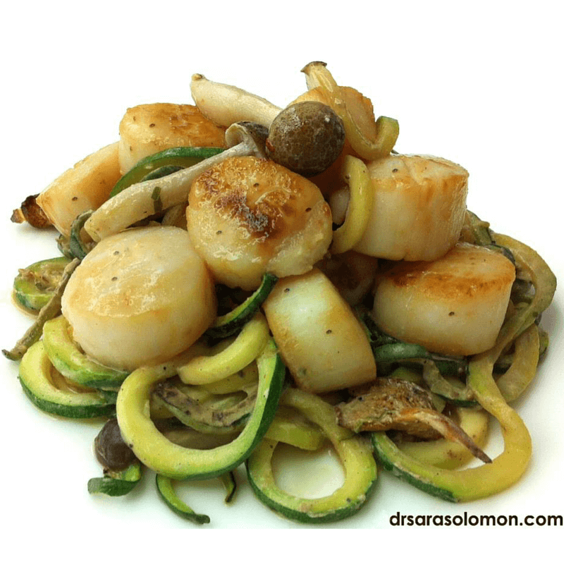 scallops and zoodles