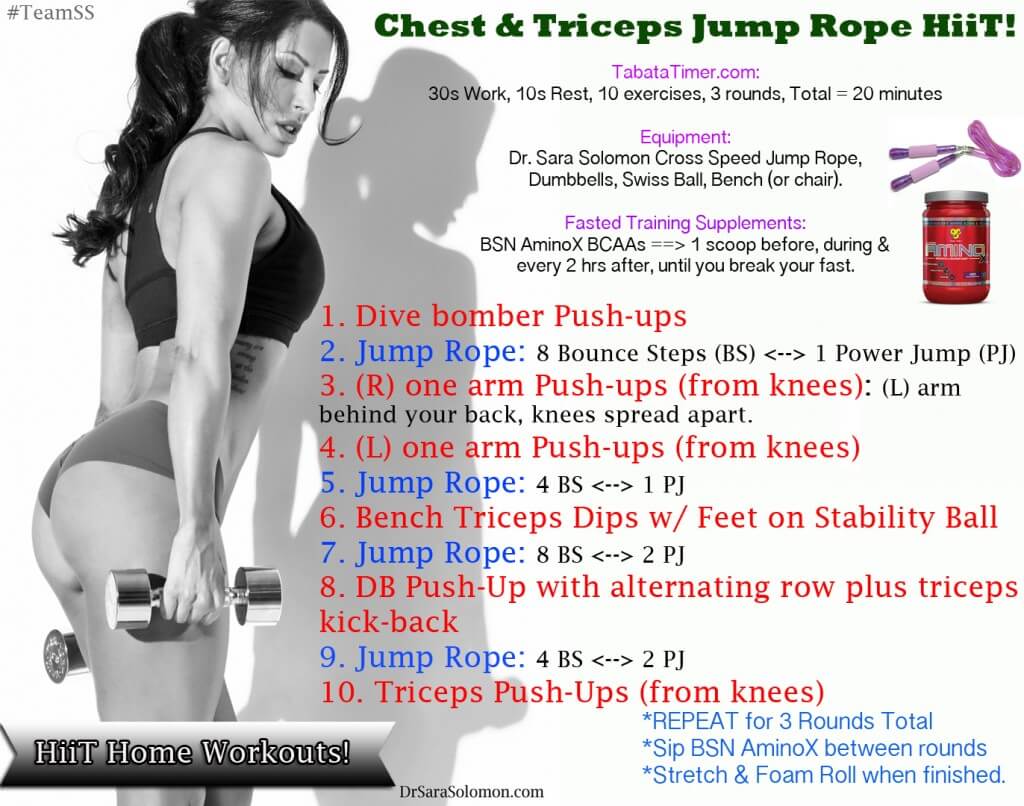 ww #9 chest & triceps jump rope hiit
