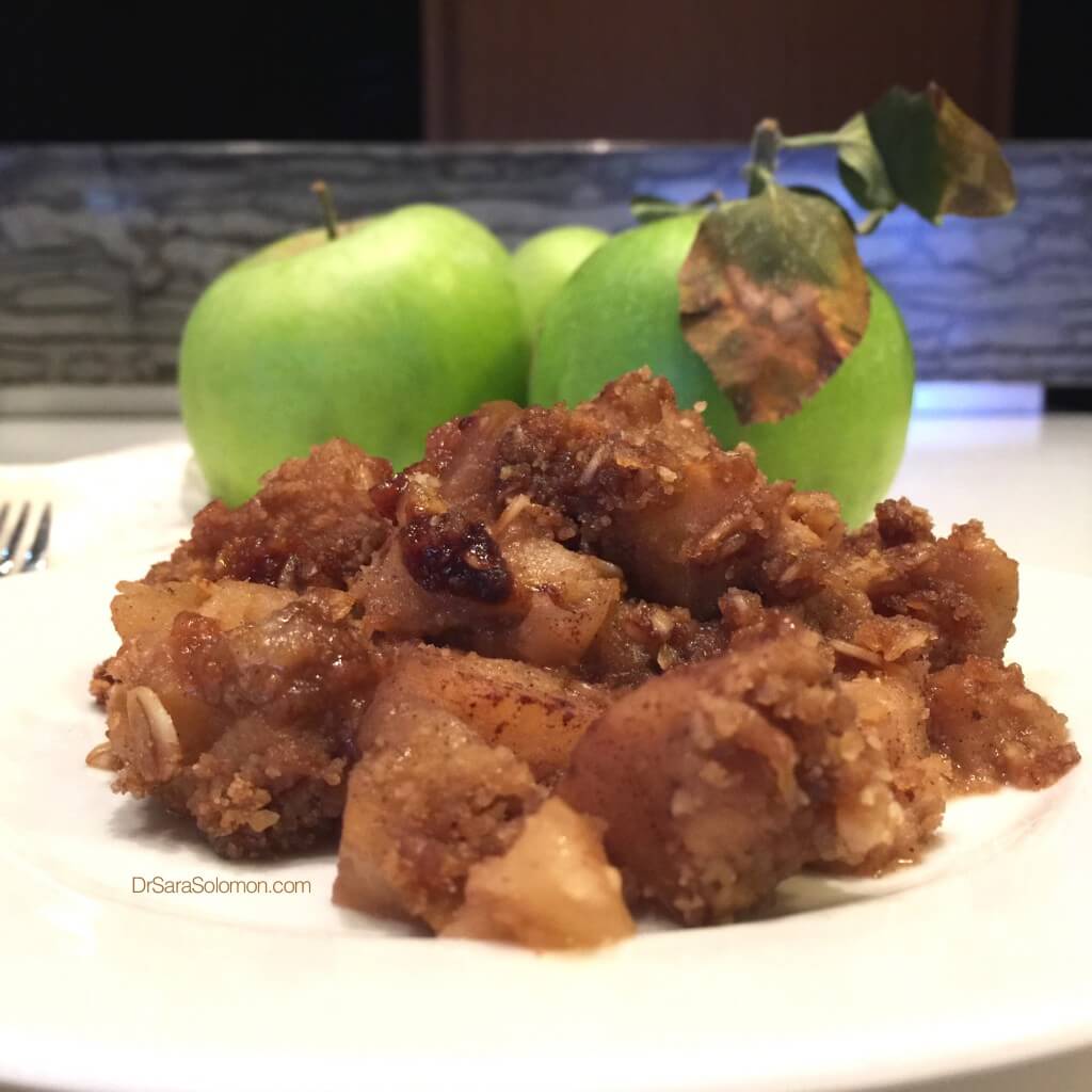 healthy slow cooker apple crisp 2